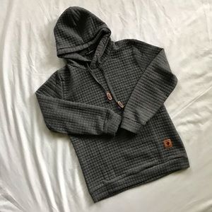 New Men’s Gray Quilted Slim Horse Hoodie size lrg!
